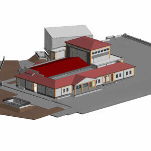 Scan to BIM 3D model produced from a laser-scan point cloud — P.A.L. Land Surveying, Cyprus (model 6)